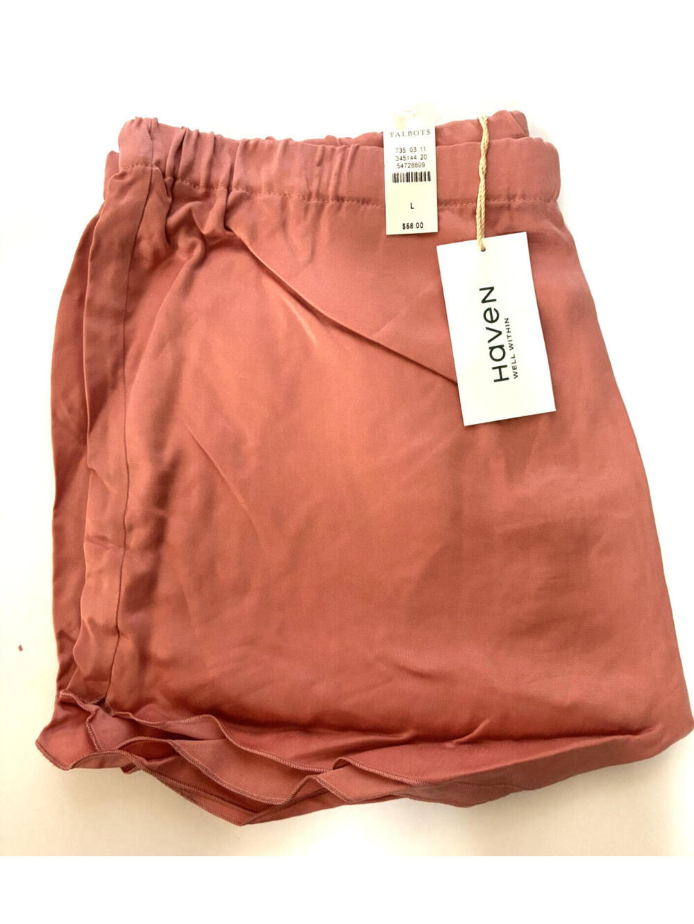 Haven Well Within Women's Sleep Shorts Size Large Coral Elastic Waist Lounge